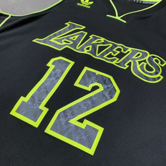 Adidas Dwight Howard Los Angeles Lakers Swingman Medium Jersey Volt 12 - Picture 5 of 10